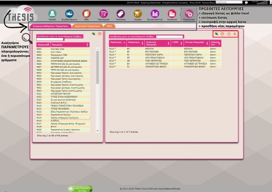 Παράμετροι myTimologisi